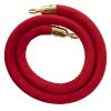 imageUS Weight Single Velvet Rope Accessory for Crowd Control Stanchions  6 Red with Brass Belt EndsRed Rope  Brass ends