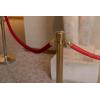 imageUS Weight Single Velvet Rope Accessory for Crowd Control Stanchions  6 Red with Brass Belt EndsRed Rope  Brass ends