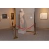 imageUS Weight Single Velvet Rope Accessory for Crowd Control Stanchions  6 Red with Brass Belt EndsRed Rope  Brass ends