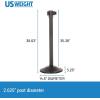 imageUS Weight Statesman Stanchion Cart Kit with 12 Premium Black Steel Stanchions and CartCart  12 Stanchions