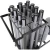 imageUS Weight Statesman Stanchion Cart Kit with 12 Premium Black Steel Stanchions and CartSilver