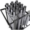 imageUS Weight Statesman Stanchion Cart Kit with 12 Premium Black Steel Stanchions and CartSilver