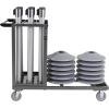 imageUS Weight Statesman Stanchion Cart Kit with 12 Premium Black Steel Stanchions and CartSilver
