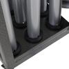 imageUS Weight Statesman Stanchion Cart Kit with 12 Premium Black Steel Stanchions and CartSilver