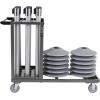 imageUS Weight Statesman Stanchion Cart Kit with 12 Premium Black Steel Stanchions and CartSilver