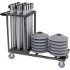 imageUS Weight Statesman Stanchion Cart Kit with 12 Premium Black Steel Stanchions and CartSilver