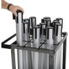imageUS Weight Statesman Stanchion Cart Kit with 12 Premium Black Steel Stanchions and CartSilver