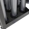 imageUS Weight Statesman Stanchion Cart Kit with 12 Premium Black Steel Stanchions and CartSilver