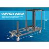 imageUS Weight Statesman Stanchion Cart Kit with 12 Premium Black Steel Stanchions and CartStanchion Cart Kit