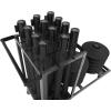 imageUS Weight Statesman Stanchion Cart Kit with 12 Premium Black Steel Stanchions and CartStanchion Cart Kit