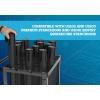 imageUS Weight Statesman Stanchion Cart Kit with 12 Premium Black Steel Stanchions and CartStanchion Cart Kit