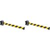 imageUS Weight Wall Mount with Retractable Belt  8 CautionYellowBlack Chevron Pattern