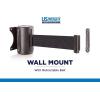 imageUS Weight Wall Mount with Retractable Belt  8 CautionYellowBlack Chevron Pattern