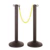 imageUS Weight ChainBoss Black Stanchion With 10 of Black Plastic Chain  Weighted BaseYellow