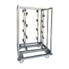imageUS Weight Crowd Control Stanchion Cart Easy to Assemble Lockable Wheels Holds 16 Stanchions Maximum Load Capacity 750 lbs  Ideal for Event Centers