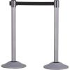 imageUS Weight Premium Silver Steel Stanchion with 75Foot Retractable BeltBlack