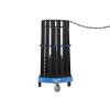 imageUS Weight Rover Stanchion Cart Kit  6 US Weight Black unfilled Base ChainBoss Stanchions with CartBlack ChainBoss Stanchions  Black Belt  Empty Base