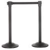 imageUS Weight Sentry Plus Stanchion with Safety Chevron YellowBlack Retractable Belt 2PackBlack