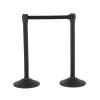 imageUS Weight Sentry Stanchion with Retractable Belt Easy Connect Assembly Black 65 Belt 2 PackCaution