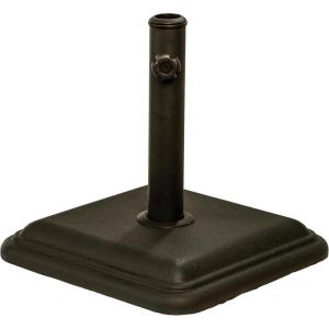imageUS Weight 26 Pound Umbrella Base  Cast Stone Outdoor Umbrella Stand  for Use with Umbrella Poles 13quot to 18quot  Designed to be Used with Patio Table  BlackBrown