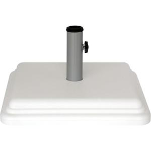 imageUS Weight 40 Pound Umbrella Base  Weighted Umbrella base For Use With Patio Table  Heavy Duty Base 4 Stem Accommodates 115 Pole Sizes  BronzeWhite