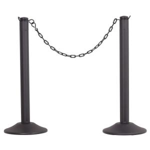 imageUS Weight ChainBoss Black Stanchion With 10 of Black Plastic Chain  Weighted BaseBlack