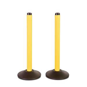 imageUS Weight ChainBoss Yellow Stanchion  No Chain  Weighted BaseYellow Post