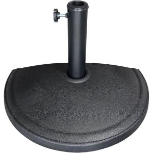 imageUS Weight Half Round 20 lb Patio Umbrella Base  Adjustable Umbrella Stand for Posts up to 19 in  Sun and Weather Resistant  Half Round Design with Textured Surface