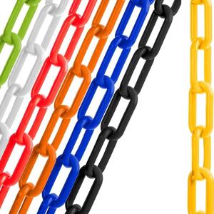 imageUS Weight Made in USA 2quot x 100 Yellow Plastic Safety Chain ft SunShield UV Resistant TechnologySafety Green