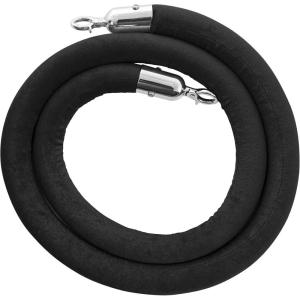 imageUS Weight Premier Chrome Post and Black Velvet Rope Crowd Control Stanchion SystemChrome