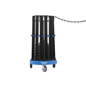 imageUS Weight Rover Stanchion Cart Kit  6 US Weight Black unfilled Base ChainBoss Stanchions with CartBlack ChainBoss Stanchions  Black Belt  Empty Base
